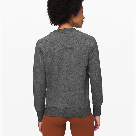 Lululemon Scuba Crew * Heathered Speckled Black - Picture 2 of 5